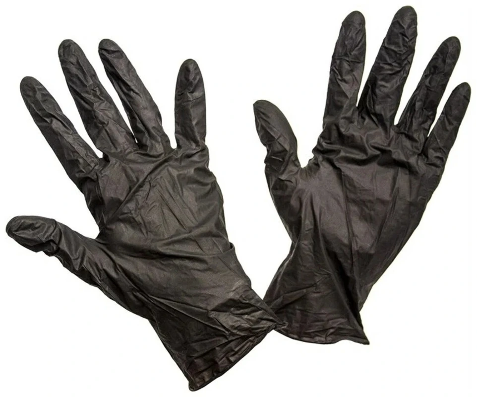 Перчатки виниловые неопудр. 100 шт черные ХL / 10