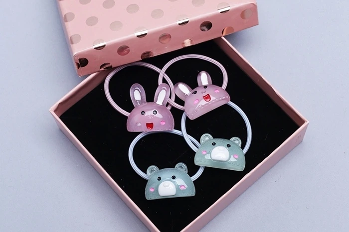 Резинки для волос, набор из 4 шт.