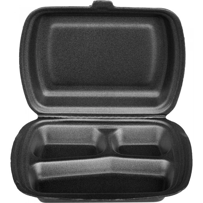 Ланч-бокс 3-секц. черный Ю / 100 / 200