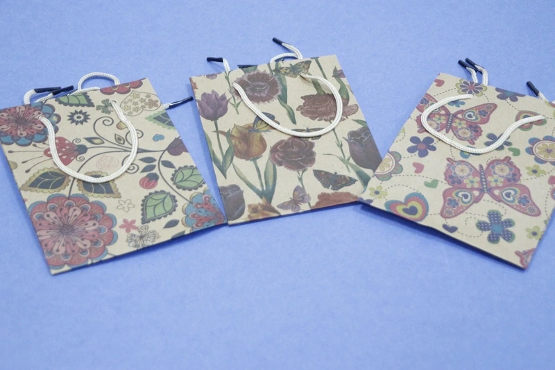 Сумка КРАФТ ассорти. 12*15 (НГ)