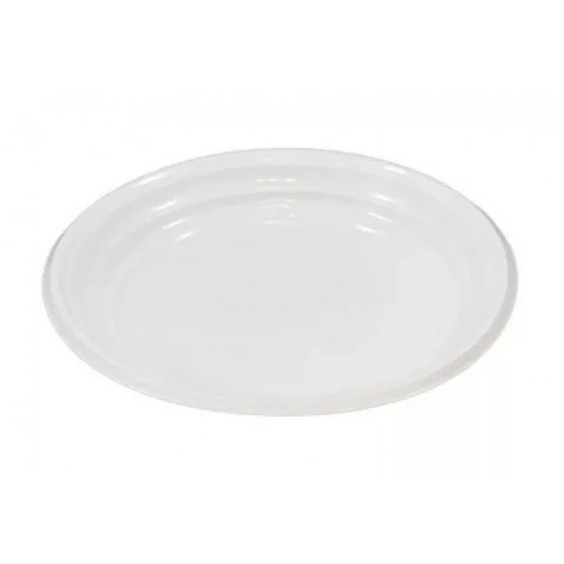 Тарелка пластиковая Д 220 мм Интеко б/с ЧЕРНАЯ / 50 / 750