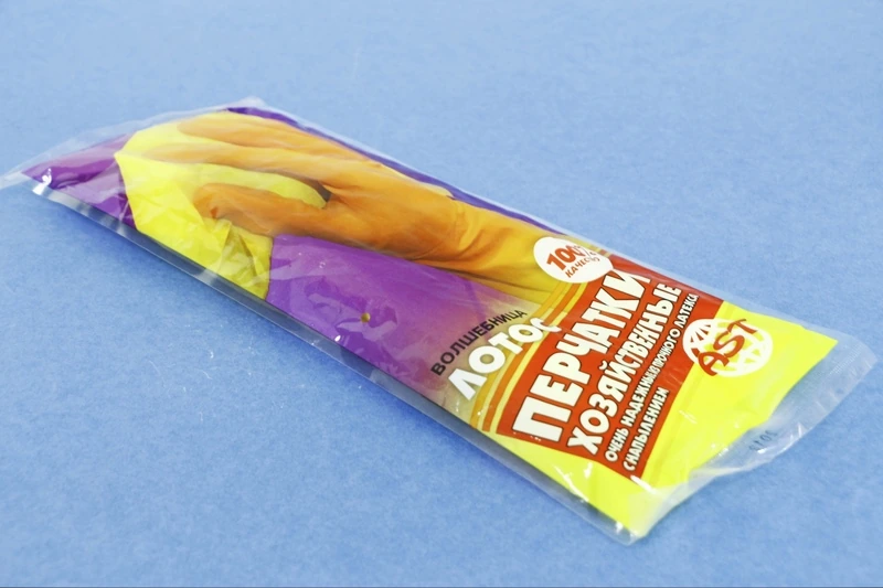 Перчатки резиновые с х/б нап. ЛОТОС 72 гр. L/12/240