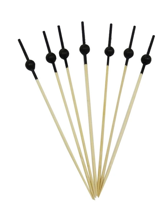 Пика "Жемчужина" бамбук черная 12 см (100 шт) / 100