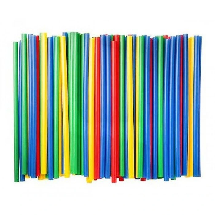 Трубочки мини 5х125 мм прямые (400 шт) цветные / 50