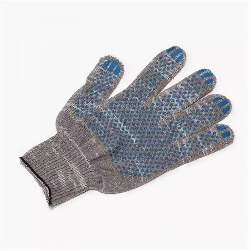 Перчатки х/б 5 нит. 10 кл. точка серые/300