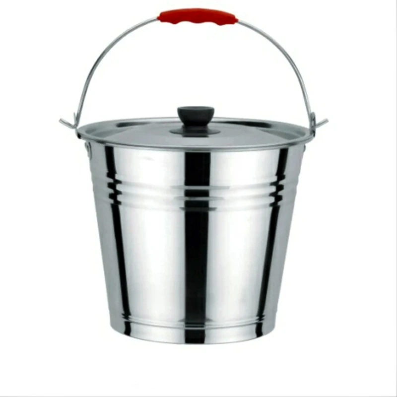 Ведро 8 л нержавейка с крышкой Пил.МХ104-8L