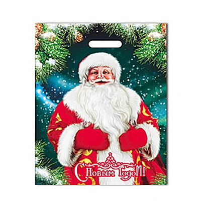 Пакет с выруб. ручкой 38х47 (60) НГ "Любимый дед" ИП / 1000