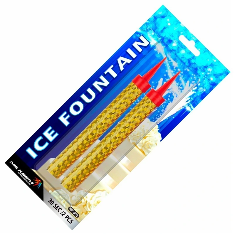 Свеча-фонтан д/торта 10см 30сек 2 шт