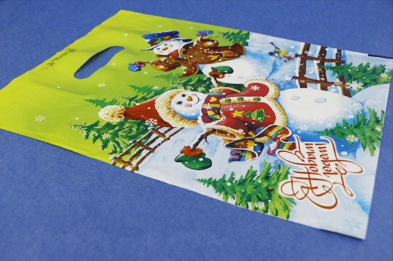 Пакет с выруб. ручкой 30х40 (30) НГ "Веселье" ИП / 1000