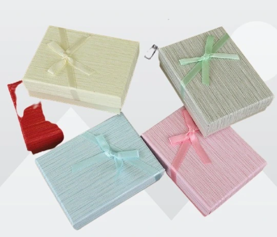 Коробка ювелир. с бантом ассорти 7*9*2,7 12шт/уп