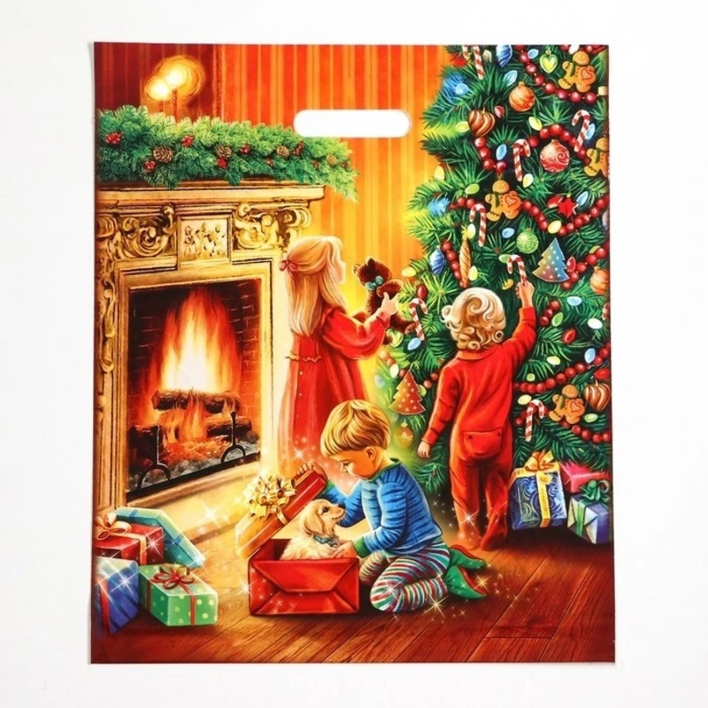 Пакет с выруб. ручкой 40х47 (45) НГ "Праздник" ИП / 50 / 500