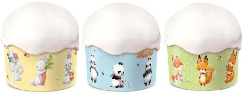 Форма бумажная d70xh60мм  ЗВЕРЯТА  100 г/2000