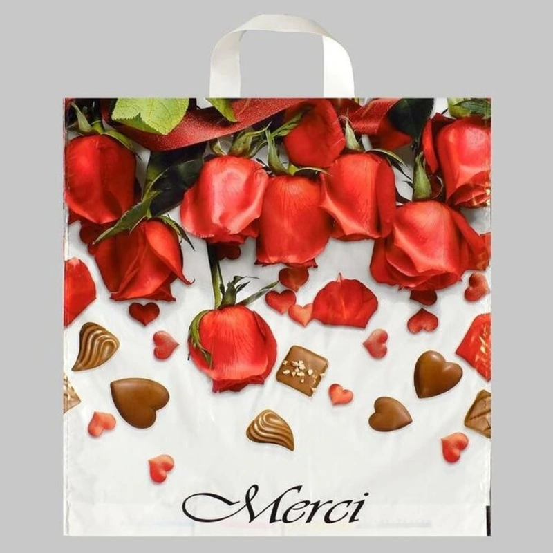 Пакет ПНД с петлев. руч. 38х42 "Мерси" ИП / 25 / 500