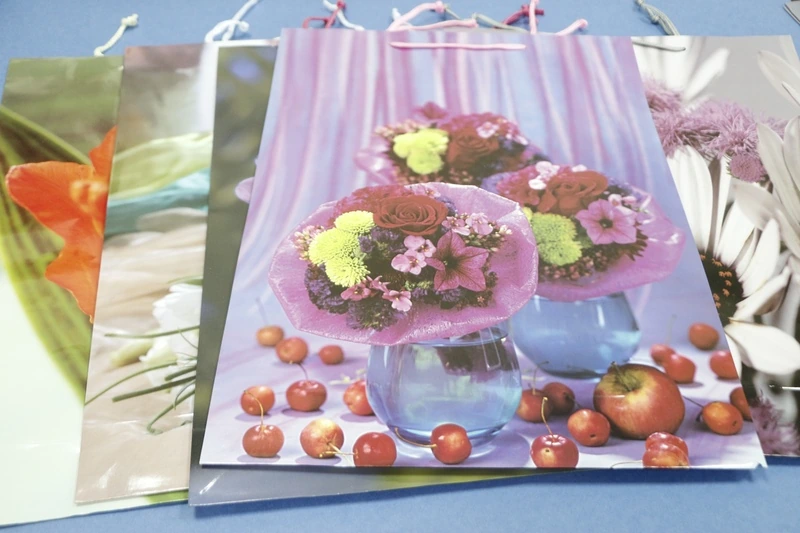 Сумка бумажная ламин.33х45