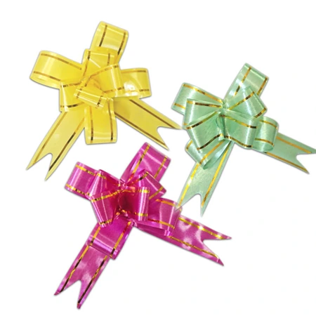 Бант-бабочка 22*470 золот.полоса ЦЕНА за УПАК