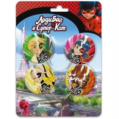 Набор свечей Леди Баг 4шт