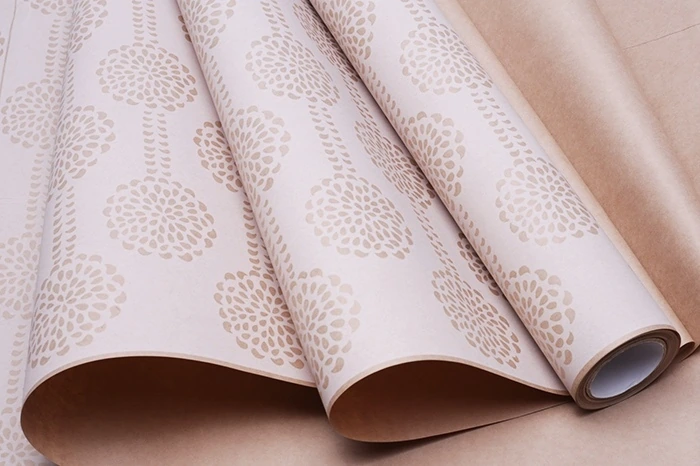 Бумага крафт 70г/м2, 70см x 10м, Георгин