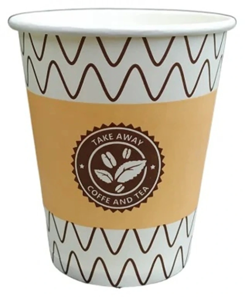Стакан бумажный 350 мл для горячих напитков ЗИГЗАГ / 50 / 1000