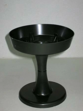 Поддон чаша на ножке 13х14см зеленая