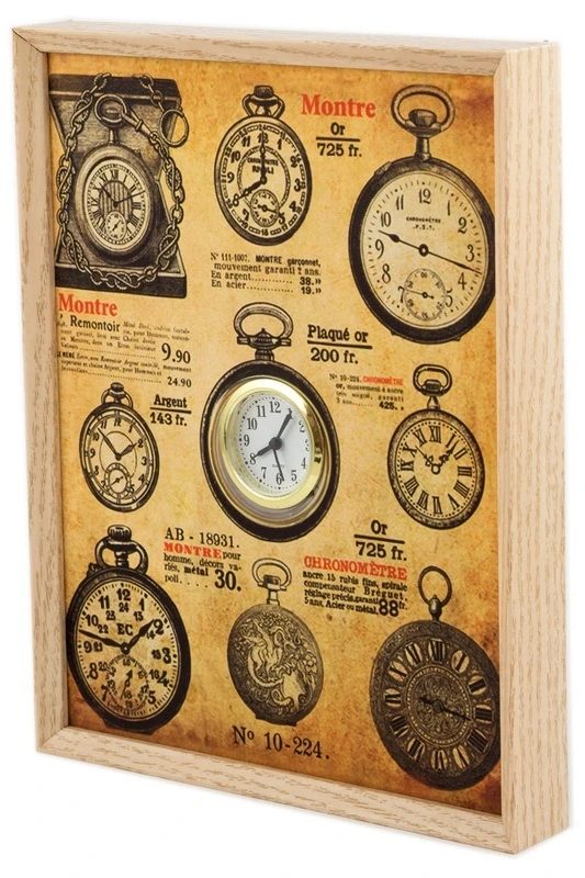 184335 Часы коллаж настенные 28*22*4см
