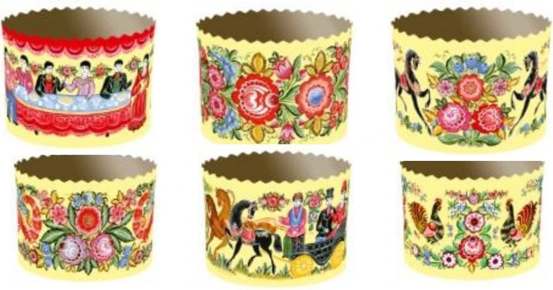 Форма бумажная d110xh85мм  ГОРОДЕЦ 300-350 г/1900