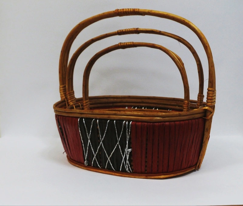 Корзина плетеная (ива) 3шт 41х32х16см 0383-17