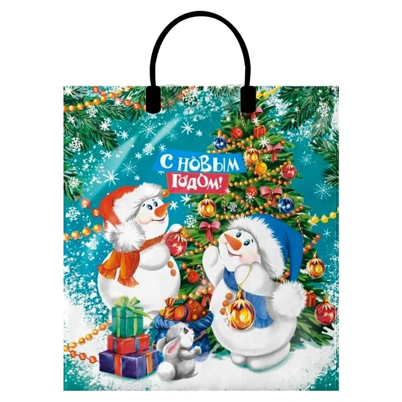 Пакет с пласт. руч. 40х44 (100) НГ "Дворик" ИП/100