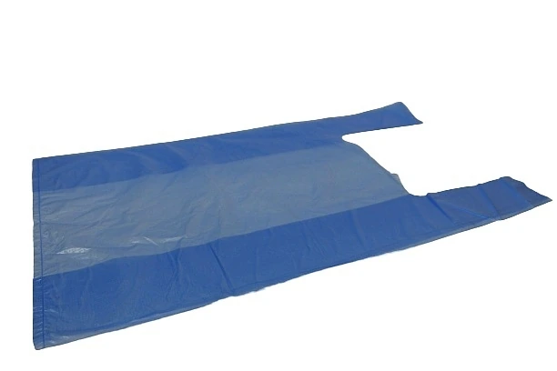 Пакет "Майка" 25+12х45 8 мкм 100 шт БМУ синяя / 50