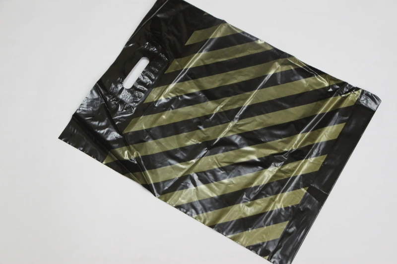 Пакет с выруб. ручкой 40х50 ПВД "Золотая полоса" / 50 / 500