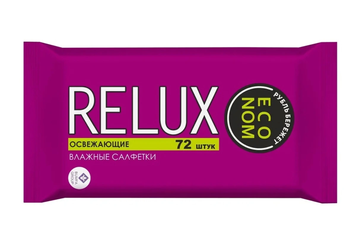 Салфетки влажные "РЕЛЮКС" (72 шт) / 9
