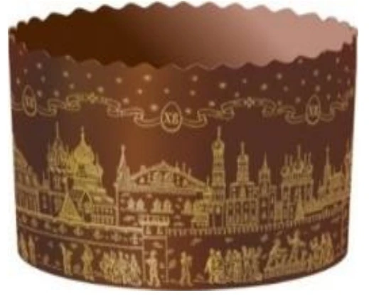 Форма бумажная d134xh100мм  ХРАМ ЗОЛОТОЙ 500-550 г/1400