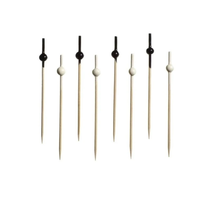 Пика "Шарик белый/черный" (100 шт)  / 40