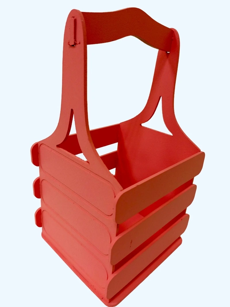 Ящик деревянный с ручкой 14х12,5хh24см