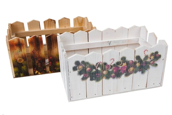 Ящик деревянный НГ 23 х 12,5 х11см №1 Заборчик