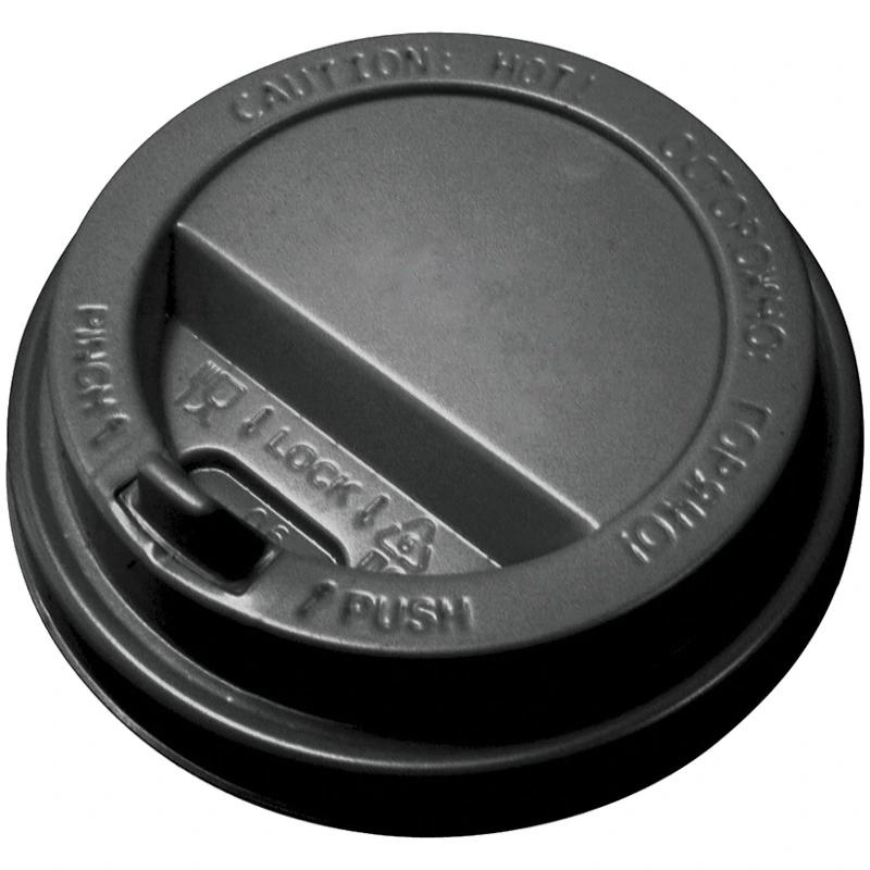 Крышка D=90 для горячих напитков с питейником ЧЕРНАЯ Атлас / 100 / 1200