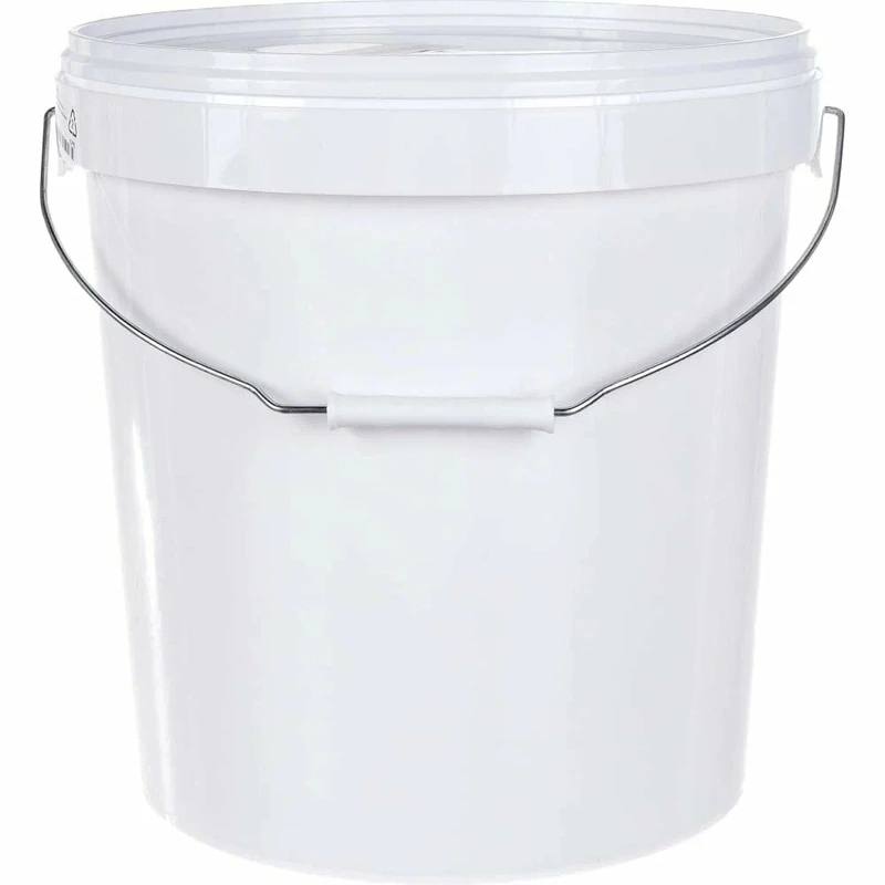 Ведро п/э 15 л круглое с крышкой металл. ручка