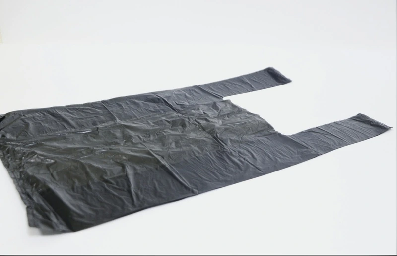 Пакет "Майка" 25+12х45 8 мкм 100 шт БМУ черная / 50