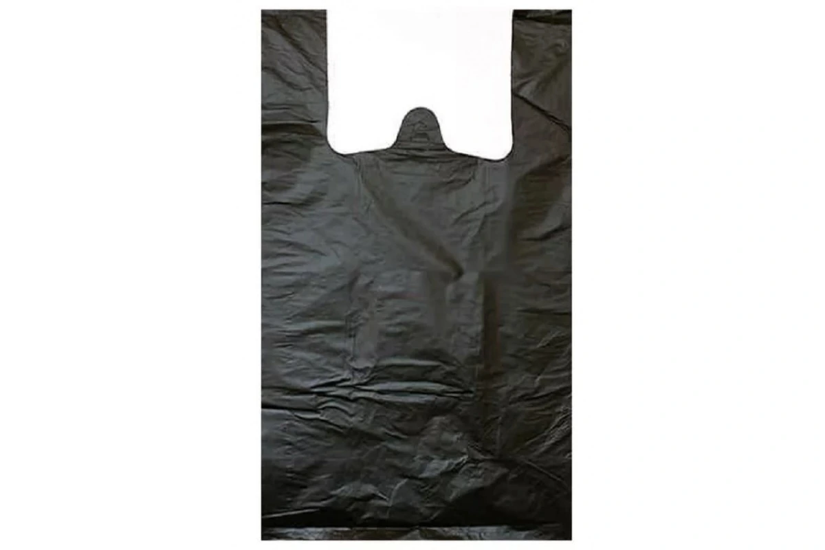 Пакет "Майка" 43+21х72 21 мкм 100 шт БМУ Черный Люкс Макси  / 10