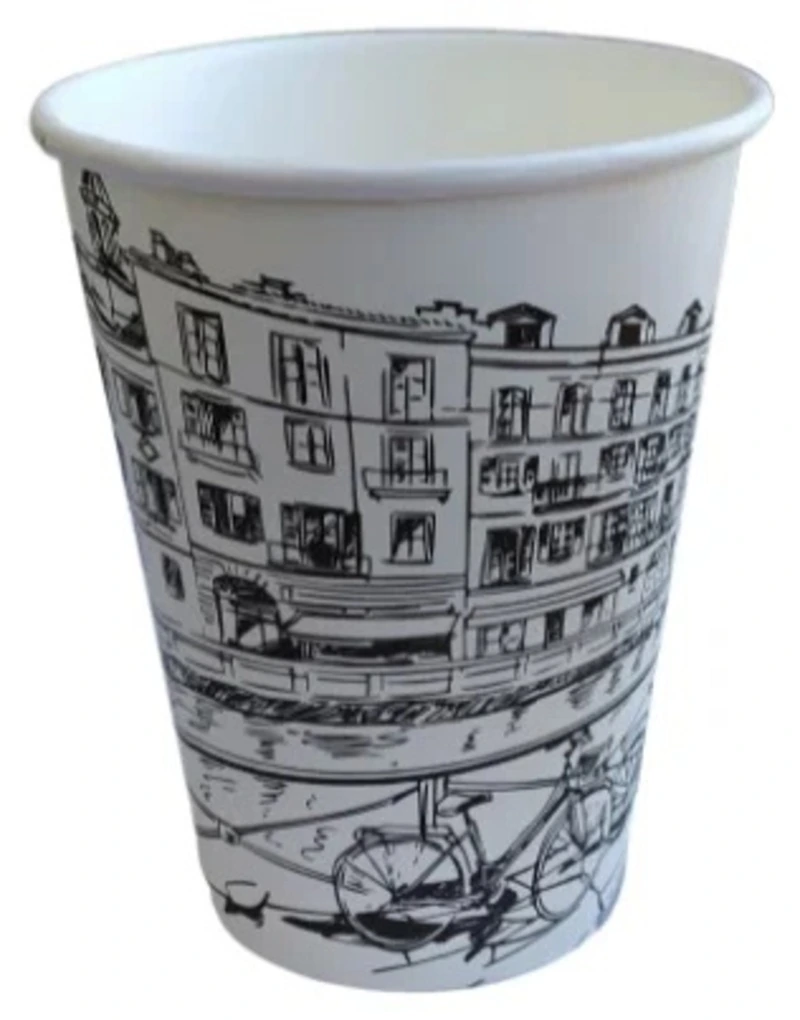 Стакан бумажный 350 мл для горячих напитков СИТИ / 50 / 1000