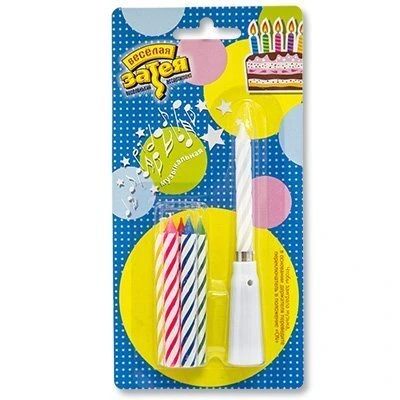 Свеча музыкальная 6шт/V 