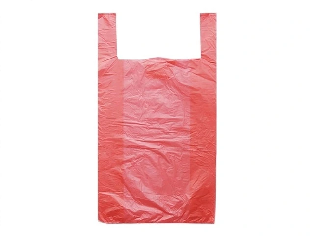 Пакет "Майка" 25+12х45 8 мкм 100 шт БМУ красная / 50