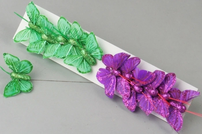 Бабочка   5см на пике   (12 шт.)