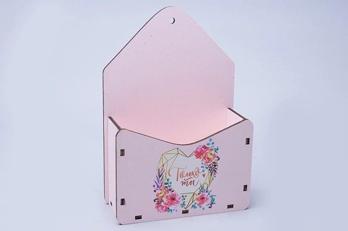 Кашпо из дерева Конверт 17,5х6,8х25,4см Только ты