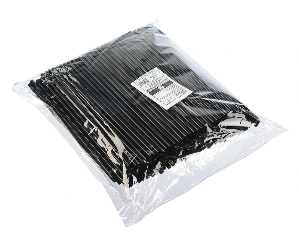 Трубочки для коктейля 6,5х210 мм прямые (250 шт) черные / 40