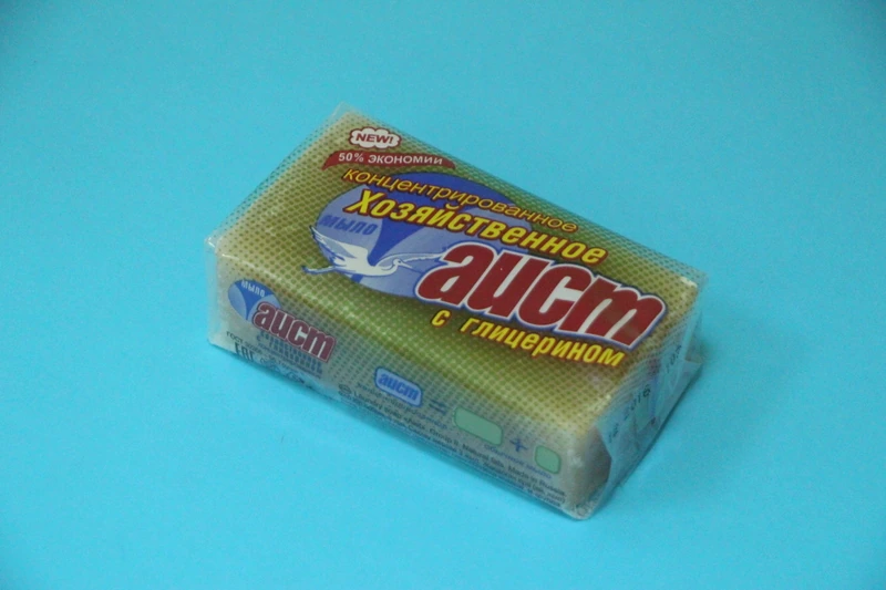 Мыло хоз. "Аист" 70% 150 г с глицерином в п/э / 60