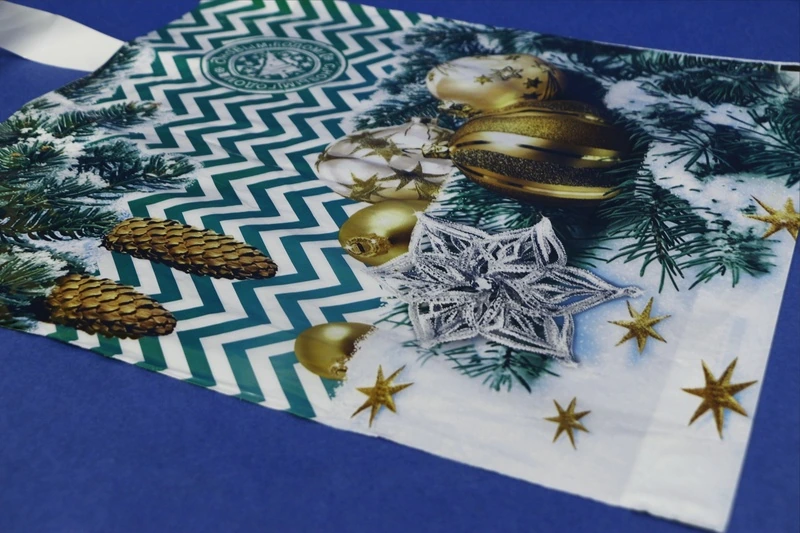 Пакет с петлев. руч. 40х42 (45) НГ "Иней" ИП / 25 / 500