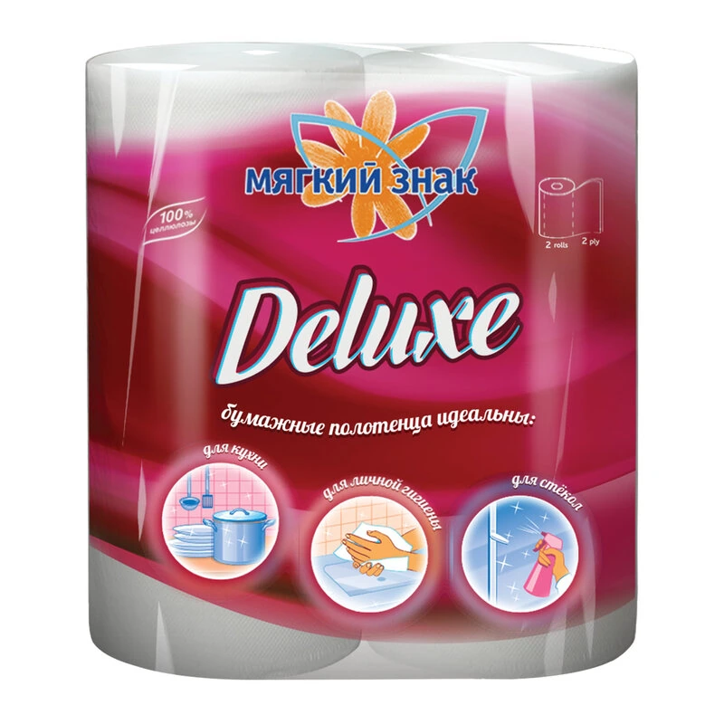 Полотенце бумажное "Deluxe" 2 рул С 40 /24