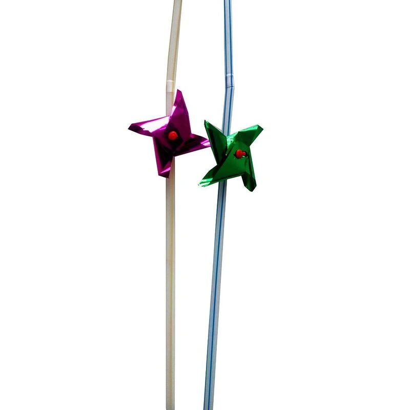 Трубочка д/коктейля Ветрячок фольг 4шт/G