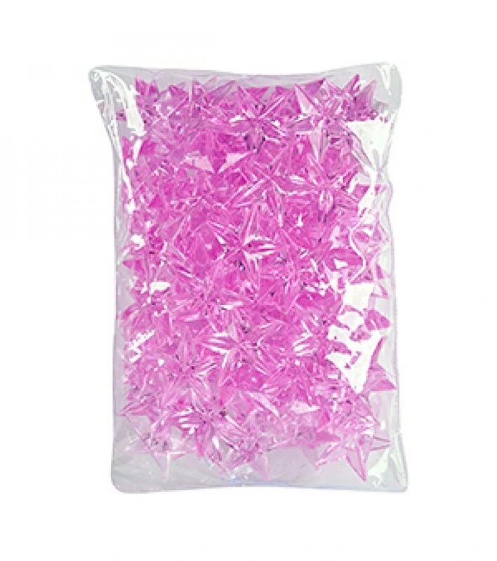 51108 Украшение для вазы "Звёзды". фиолетовый пластик, 3,5х3,5см, 0,3 кг	