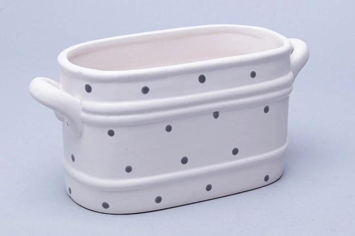 Кашпо керамика овал 19,5х8,5х9,3см